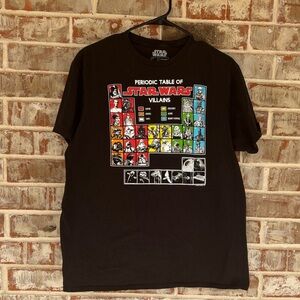 Star Wars Periodic Table of Villains Black T-shirt